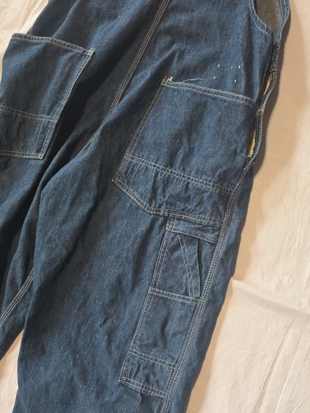 OshKosh B'gosh VTG 70's Vestbak Union Made Sanforized Denim Bib Overalls 38x28
